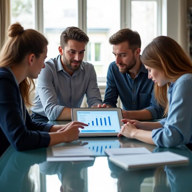 Team von GlacioFlow Consulting in einer Strategiebesprechung